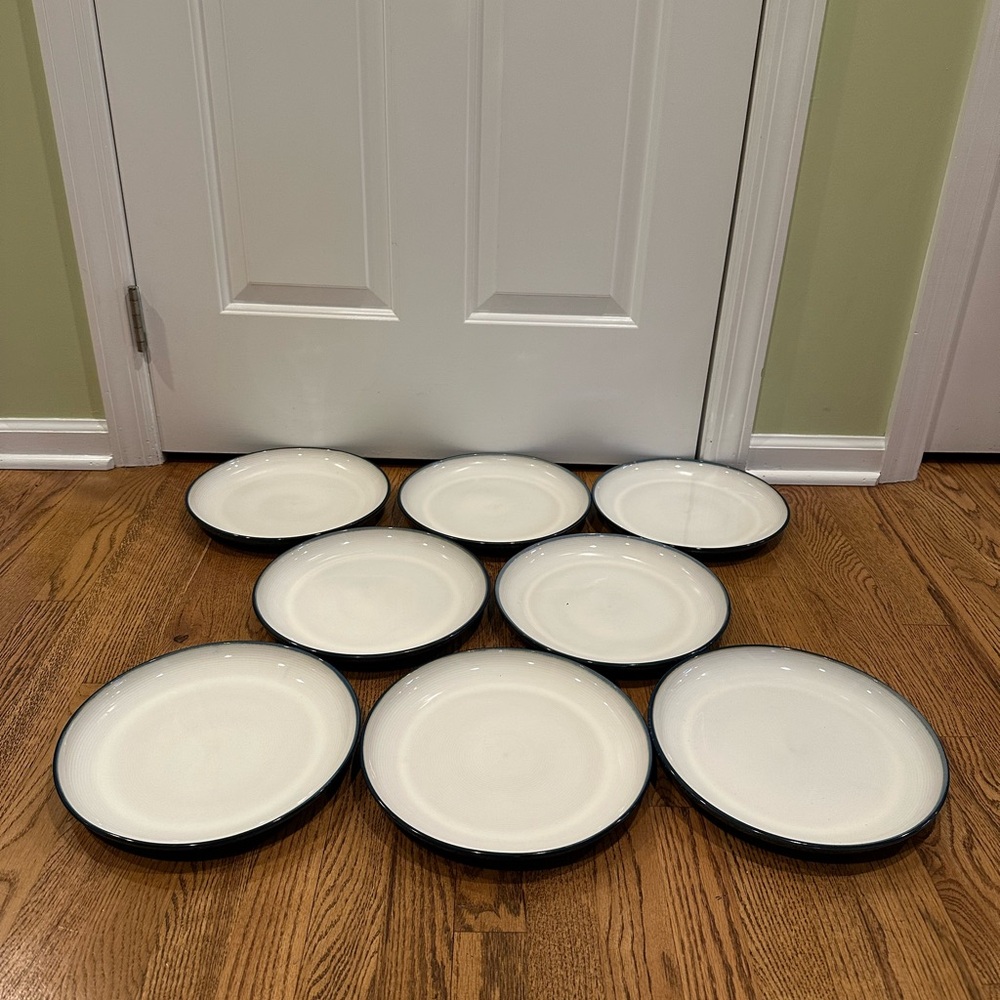 Set of 8 Jewel Blue by Sango Dinner Plates